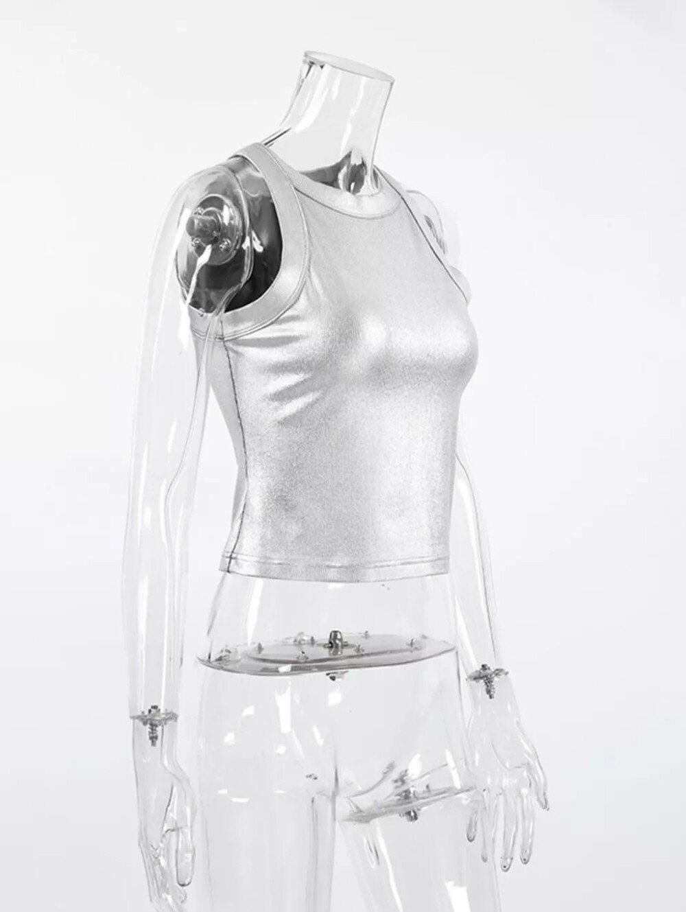 Ribbed Racerback Tank Top - Picture 6 of 13